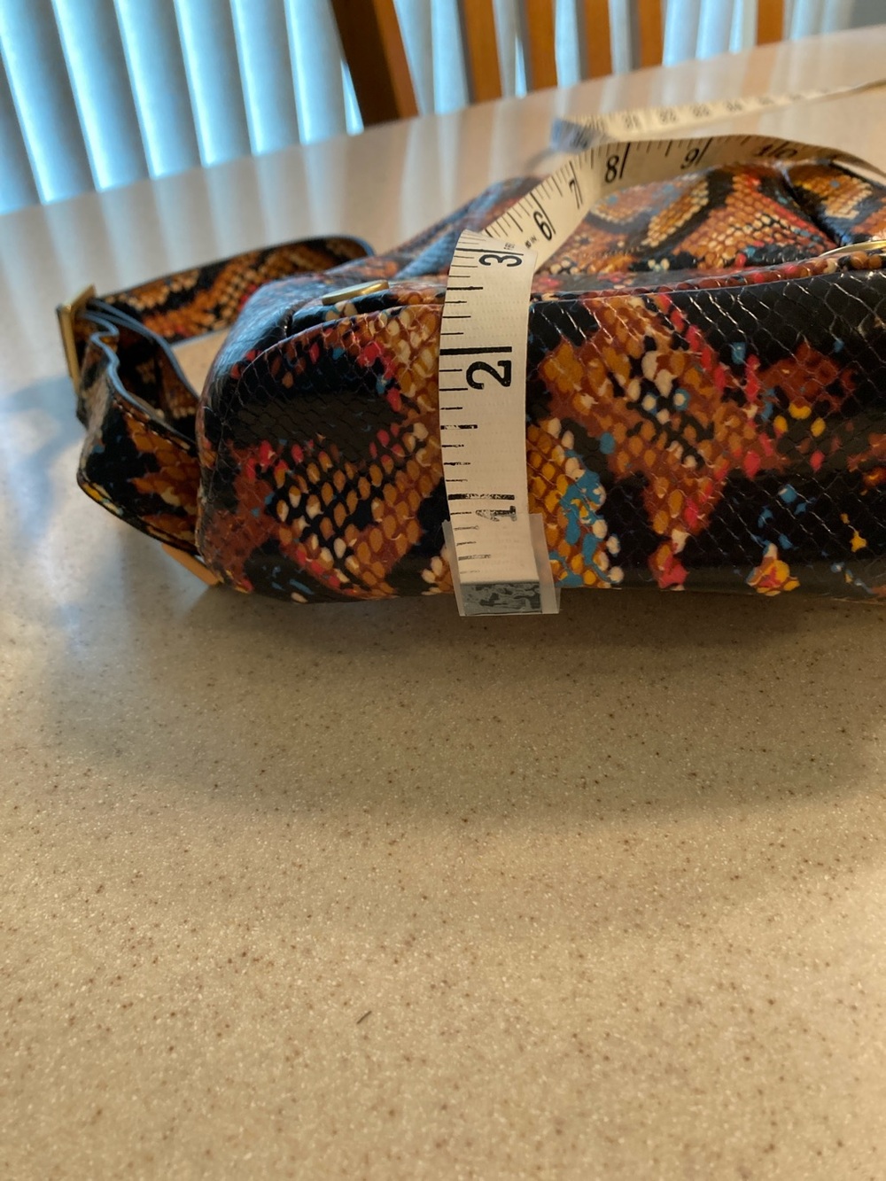 Hammitt Mini Leather Backpack in Bold Snakeskin Print - Picture 9 of 9